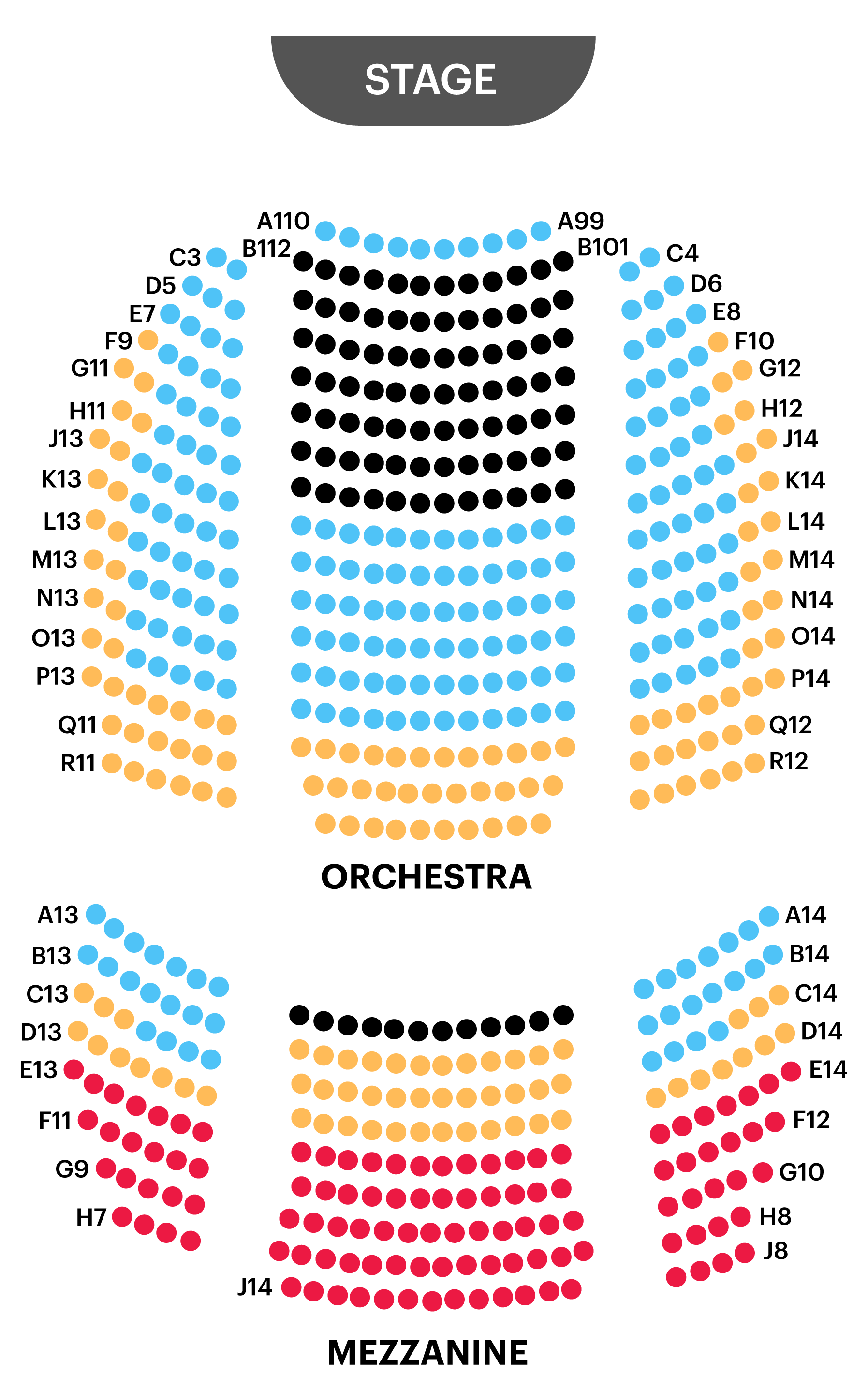 Theater discount seating options